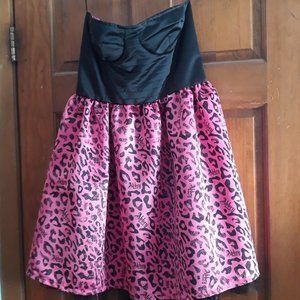 Pink and Black Party Dress